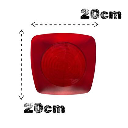 Imagem de Kit 30 Pratos Acrílico Vermelho Translúcido 20cm Resistente