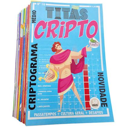 Imagem de Kit 30 Revistas Cripto Passatempos Exercícios Memória Jogos - 34 Páginas