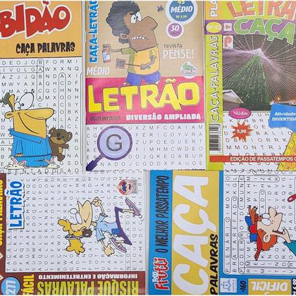Imagem de Kit 30 Revistas De Passatempo Caça Palavras Letras Grandes Ideal Para Idosos Sem Repetição