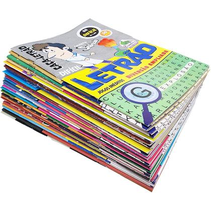 Imagem de Kit 30 Revistas De Passatempo Caça Palavras Letras Grandes Ideal Para Idosos Sem Repetição