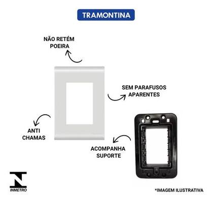 Imagem de Kit 30 Tomada Simples 20a 4x2 Branca Embutir Liz Tramontina