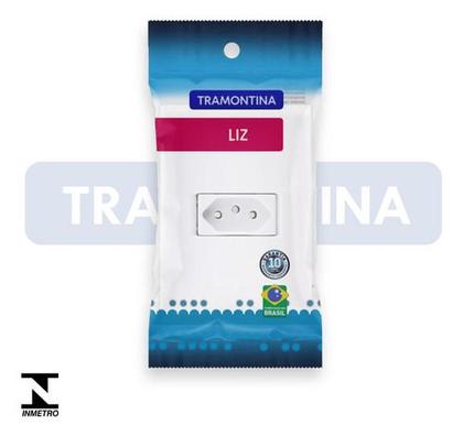 Imagem de Kit 30 Tomada Simples 20a 4x2 Branca Embutir Liz Tramontina