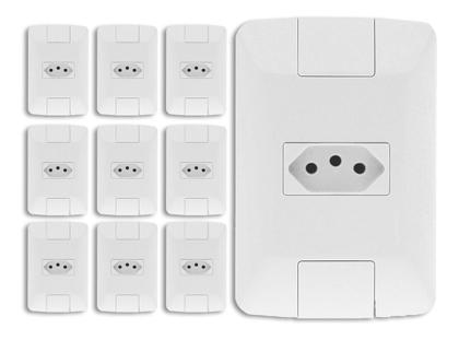 Imagem de Kit 30 Tomadas tramontina e 10 interruptores simples aria casa completa oferta