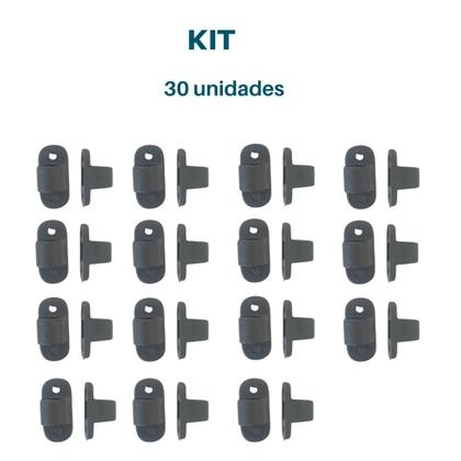 Imagem de Kit 30 Un Suporte Corda da Cortina - Cinza Escuro