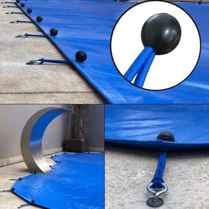 Imagem de Kit 30 Unidades Elástico Azul Para Fixação De Lonas E Capas