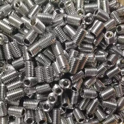 Imagem de Kit 300 parafuso porca soquete sem cabeça rosca fixaçao inox