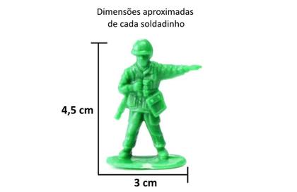 Imagem de Kit 300 Soldados Brinquedo Exército Miniatura Militar Guerra