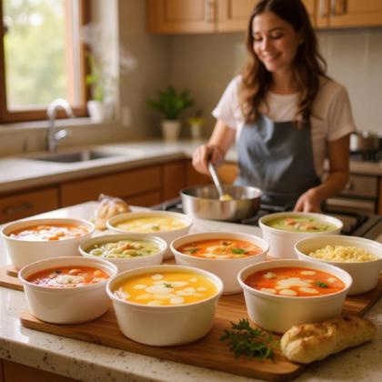 Imagem de Kit 300un Pote isopor com tampa térmico 500ml cumbuca Festa