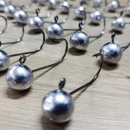 Imagem de Kit 30pçs Jig Head Black Nickel 2/0 3/0 4/0 + Estojo Robalo