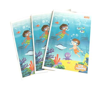 Kit 30un Caderno Brochura flexível 1/4 escolar com 48fls - Elite Imagem de Kit 30un Caderno Brochura flexível 1/4 escolar com 48fls