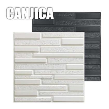 Imagem de Kit 32 placas 3d 50x50cm decorativa Pedra Canjica