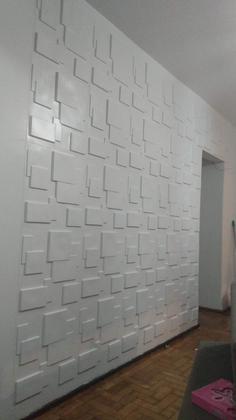 Imagem de Kit 35 Madri Placas Adesivo Decoração 3D PVC Alto relevo Revestimento