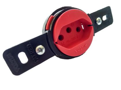 Imagem de Kit 35 Tomada De Embutir Giratória Voltim 2P+T 20A Vermelha