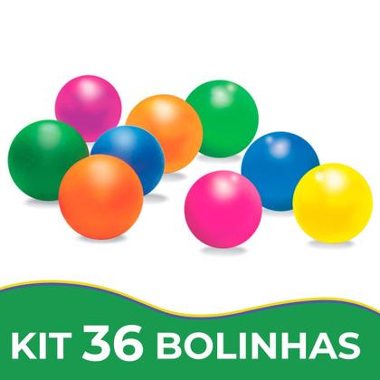 Imagem de Kit 36 Bolinhas Anti Stress Lisa Fisioterapia Massageadora