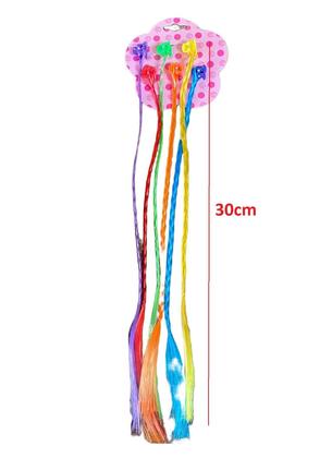 Imagem de Kit 36 Mechas Aplique De Cabelo Coloridas Com Piranha