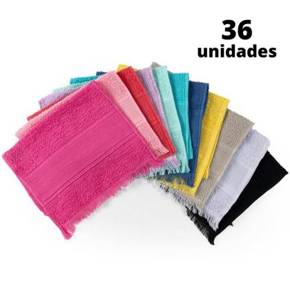 Imagem de Kit 36 toalhas de visita social bruns 23x36