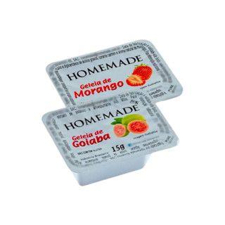Imagem de Kit 36 Un De Geleia Homemade De Morango e Goiaba Em Sachê Blisters De 15g Para Pousada Hotel Restaurante