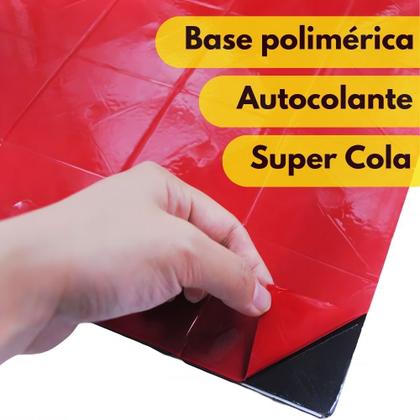 Imagem de Kit 38 Placas Pastilha Espelhada Autoadesiva Revestimento Parede Cozinha Banheiro Lavável