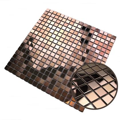 Imagem de Kit 38 Placas Pastilha Espelhada Autoadesiva Revestimento Parede Cozinha Banheiro Lavável