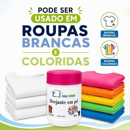 Imagem de KIT 3un ALVEJANTE EM PO 300G CASA LIMPA TIRA MANCHAS