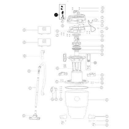 Imagem de Kit 3un Botão Acionamento do Interruptor Compatível com Aspirador WAP Biovac 10