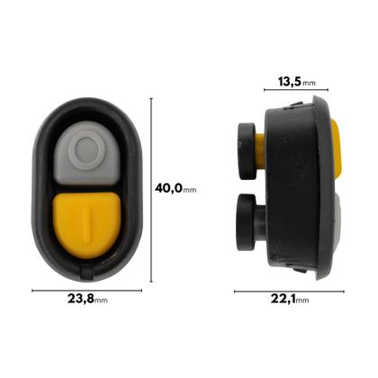 Imagem de Kit 3un Botão Acionamento do Interruptor Compatível com Aspirador WAP GTW Inox 20 FW005405