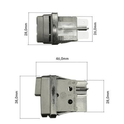 Imagem de Kit 3un Botão Interruptor Liga Desliga Compatível com Lavajato Lavor Wash Ikon 160