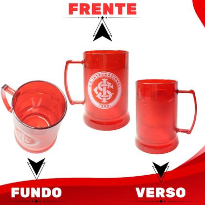 Imagem de Kit 3Un Caneca Copo Gel 300ml Vermelho Isolante Térmico Chopp Cerveja Time Internacional Colorado