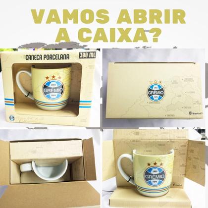 Imagem de Kit 3Un Caneca Xícara Porcelana Reforçada 300Ml Café Clube