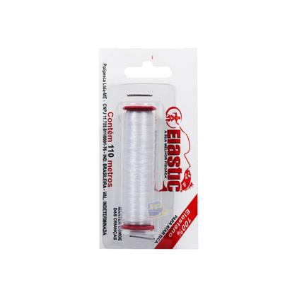 Imagem de Kit 3UN Linha Elástica p/ Amarrar Isca Elastic 100% Elastano Transparente 110m