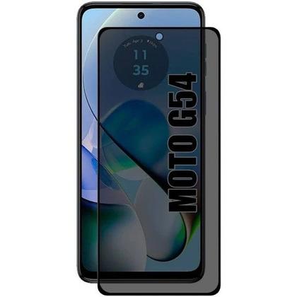 Imagem de Kit 3UN Película 3D de Vidro Privacidade + 1UN Capa Transparente Anti Shock para Moto G54 5G
