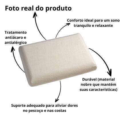 Imagem de Kit 3un Travesseiro Espuma Delicat Macio Adaptável Confortável Antialérgico Antiácaro