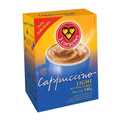 Imagem de Kit 3und Café Cappuccino 3 Corações Light Sache 14g (10 und)