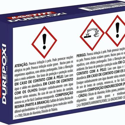Imagem de Kit 3und Massa Adesiva Epóxi Durepoxi 50g Loctite Cinza