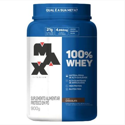 Imagem de Kit 3X 100% Whey - 900g Chocolate - Max Titanium
