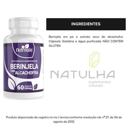 Imagem de Kit 3X Berinjela Com Extrato seco de Alcachofra 500mg 60 cápsulas - Nutrivale