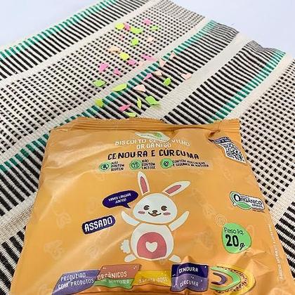 Imagem de Kit 3X: Biscoito Polvilho Cenoura E Cúrcuma Vegano Orgânico