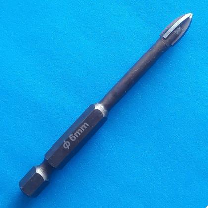 Imagem de Kit 3x broca 6mm furar porcelanato cerâmica vidro