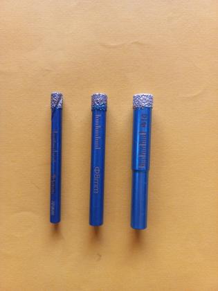 Imagem de Kit 3x broca diamantada 6 8 e 10mm furar porcelanato cerâmica vidro