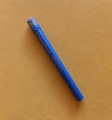 Imagem de Kit 3x broca diamantada 6mm furar porcelanato cerâmica vidro