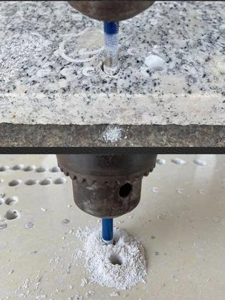 Imagem de Kit 3x broca diamantada 6mm furar porcelanato cerâmica vidro