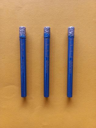 Imagem de Kit 3x broca diamantada 6mm furar porcelanato cerâmica vidro