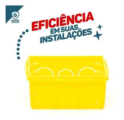 Imagem de Kit 3x Caixinha De Luz Plástica 4x4 Caixa De Embutir