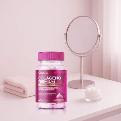 Imagem de Kit 3x Colageno Premium Hidrolisado Acido Hialuronico 100mg Proteina Pele Cabelo Unha 60 Comprimidos Mastigaveis Sabor Tutti Frutti Daily Life