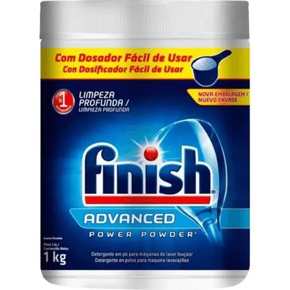Imagem de Kit 3x Finish Detergente em Pó para Lava Louças 1kg Original Limpeza Profunda e Alta Performance