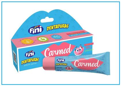 Imagem de Kit 3x Hidratante Labial Carmed Fini Dentadura C/10g - Cimed