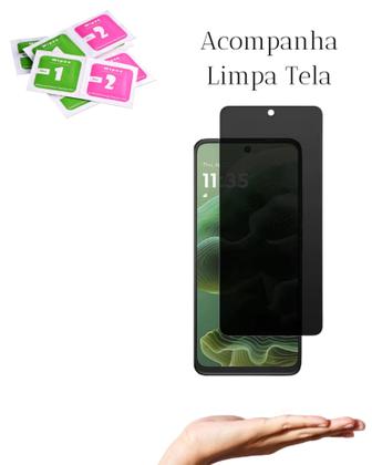 Imagem de Kit 3x Película Privacidade 3D Para Moto G35 Vidro Temperado 9D