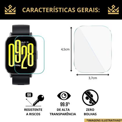 Imagem de Kit 3x Peliculas Vidro Compativel Com Redmi Watch 5 active
