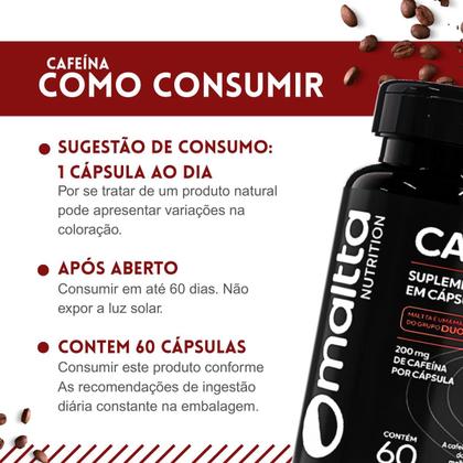 Imagem de Kit 3x Potes Cafeína Anidra 180 Capsulas Em Pó Comprimidos 200mg Suplemento Premium 100% Puro Natural Duom Café Treino Academia