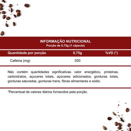 Imagem de Kit 3x Potes Cafeína Anidra 180 Capsulas Em Pó Comprimidos 200mg Suplemento Premium 100% Puro Natural Duom Café Treino Academia
